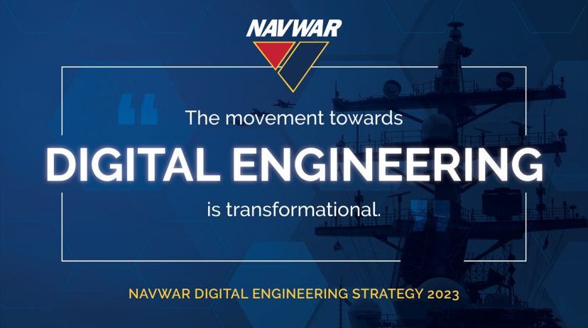 NAVWAR Digital Engineering (DE) Strategy Document Cover Graphic