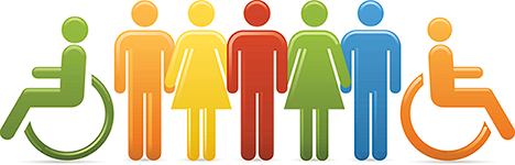 Logo icons of people of all types